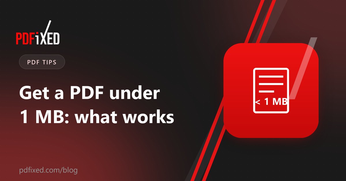A PDF file being squeezed down to under one megabyte