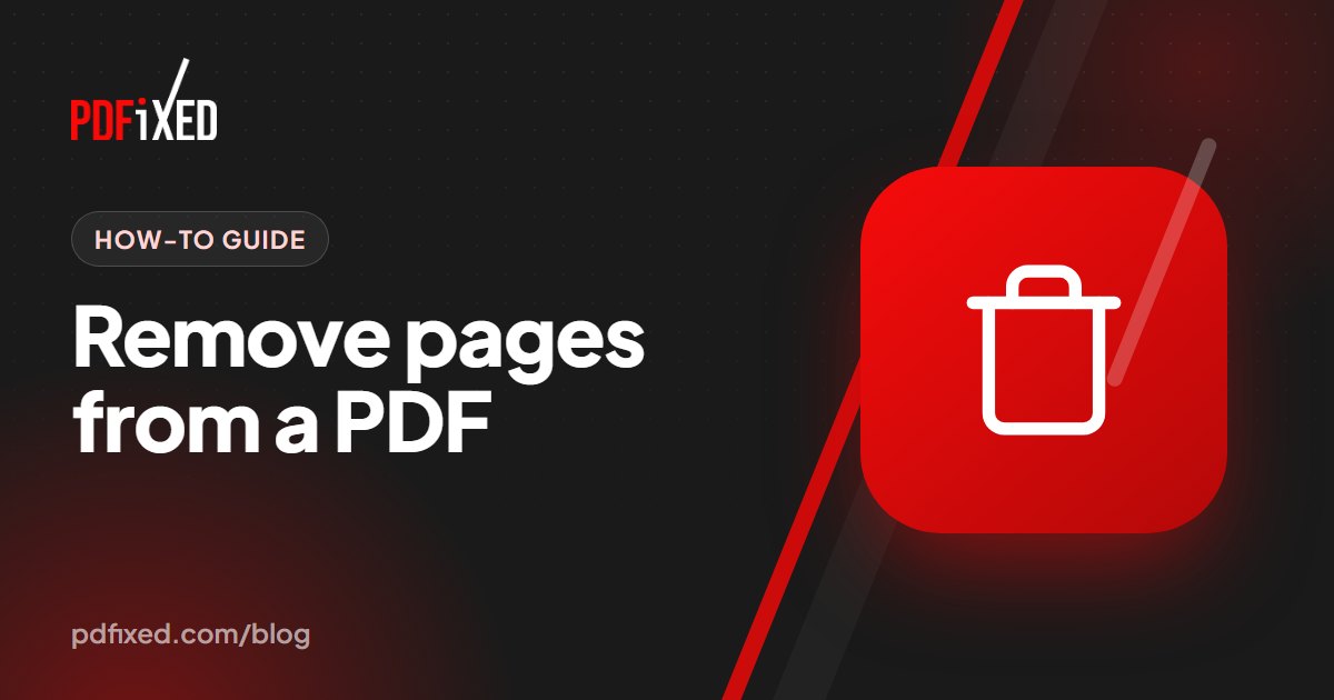 A page being removed from a PDF document