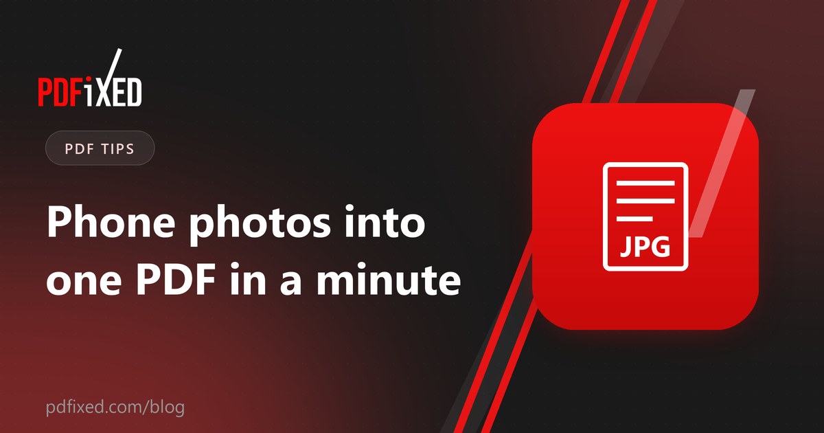 Several phone photos being combined into a single PDF